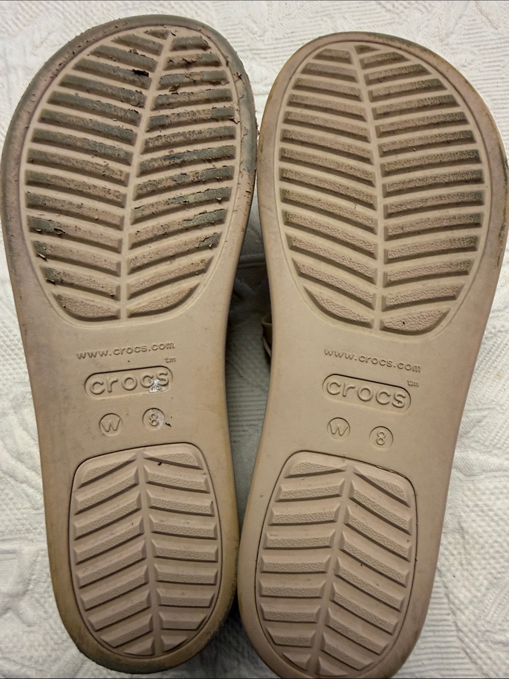 Beige Brooklyn Platform Crocs 8 - Picture 6 of 6